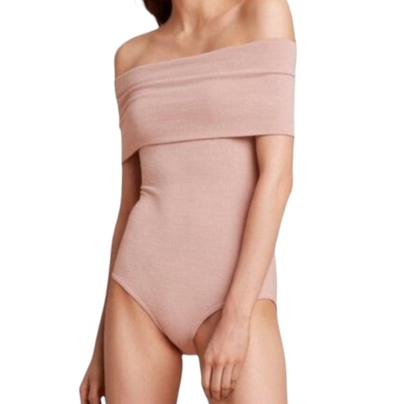 ARITZIA Wilfred Free Camille Hayett off the shoulder pastel pink bodysuit - Picture 2 of 12